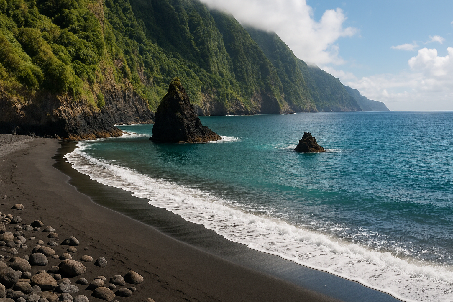 Seixal Beach di Madeira: l'incanto della sabbia nera vulcanica tra montagne lussureggianti (2)