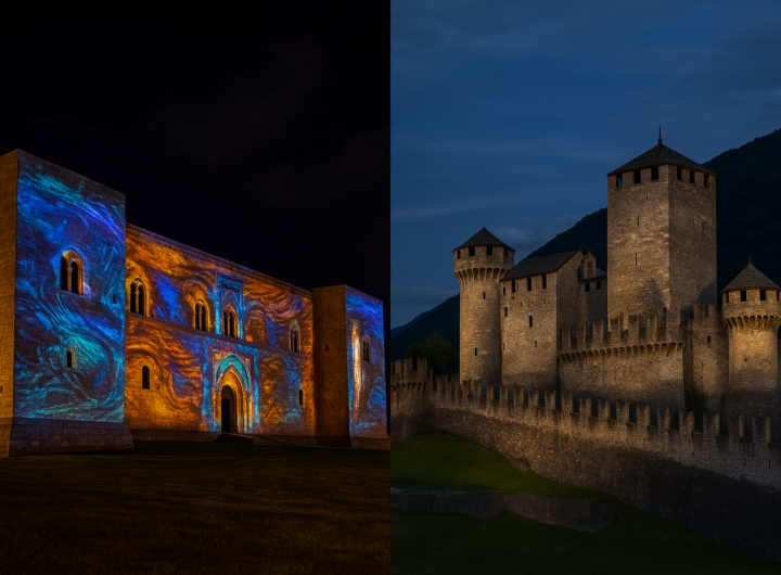 Castelli e fortezze europee con nuove esperienze: Lagopesole (Basilicata) con videomapping estivo e Montebello (Svizzera