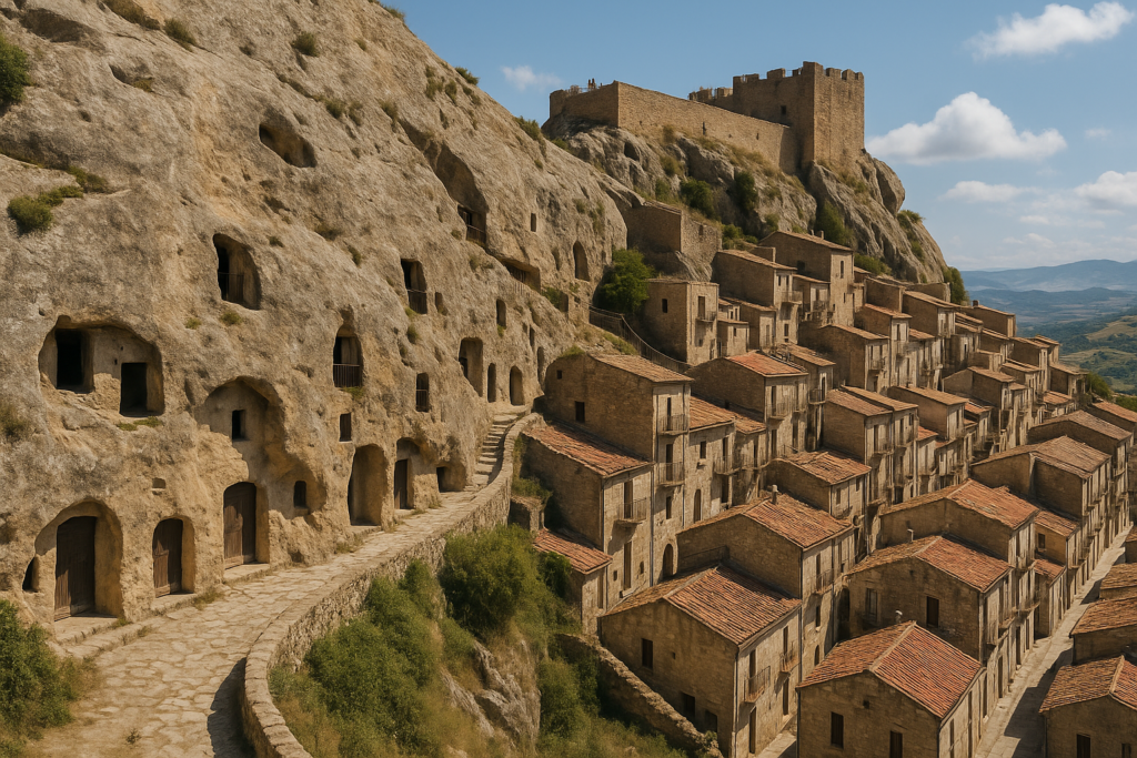 Sperlinga: il borgo siciliano scavato nella roccia dove il castello millenario racconta mille anni di storia