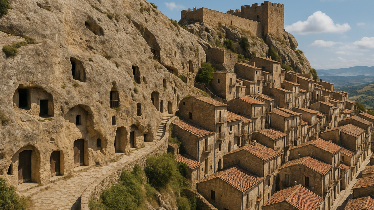 Sperlinga: il borgo siciliano scavato nella roccia dove il castello millenario racconta mille anni di storia