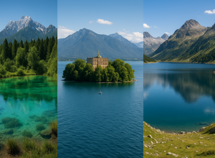 Laghi alpini da cartolina: Zelenci in Slovenia, Herrenchiemsee in Baviera e Chiemsee