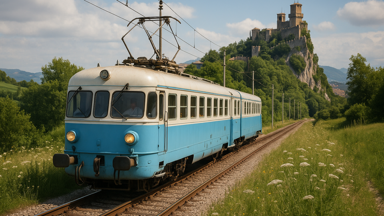 Il Treno Bianco Azzurro di San Marino torna dopo 82 anni: corse gratuite per l'estate 2026