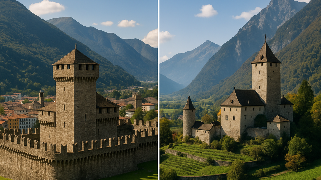 Castelli svizzeri e tedeschi: Montebello nel Ticino e Sargans tra leggende, storia e vini medievali