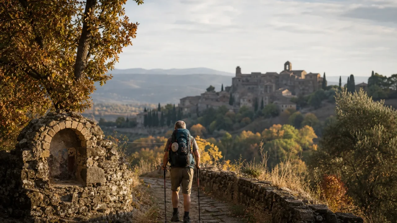 Via Francigena in autunno: il tratto toscano a piedi da Pontremoli a Radicofani tra boschi e borghi