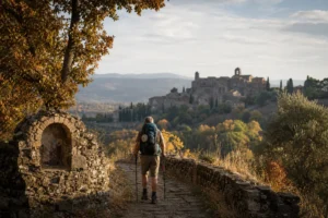 Via Francigena in autunno: il tratto toscano a piedi da Pontremoli a Radicofani tra boschi e borghi
