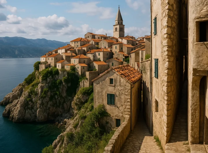 Vrbnik: il borgo croato su una scogliera dove una strada misura 40 centimetri