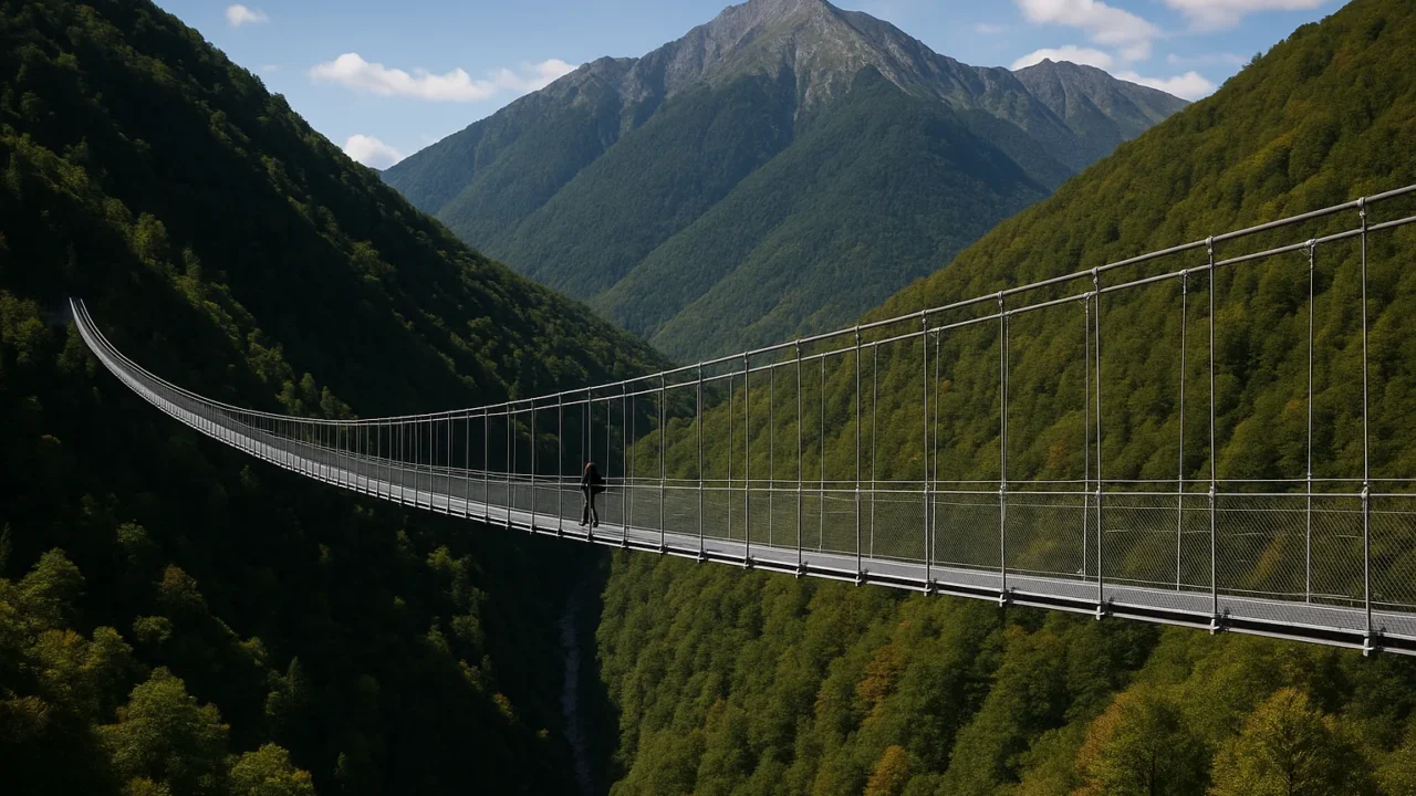 Il Ponte tra i due Parchi: il ponte tibetano più lungo del mondo è in Italia, 586 metri sospesi nel vuoto