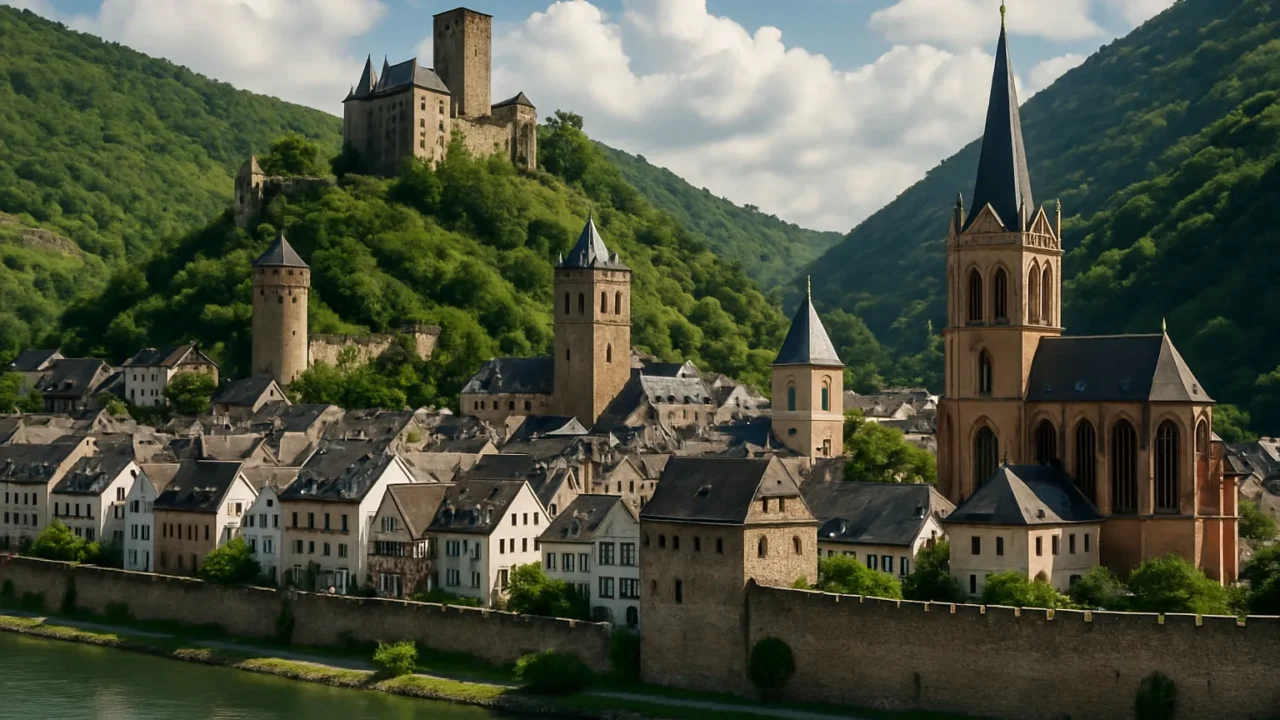 Oberwesel: il borgo medievale sulla gola del Reno tra rocche e altari dorati