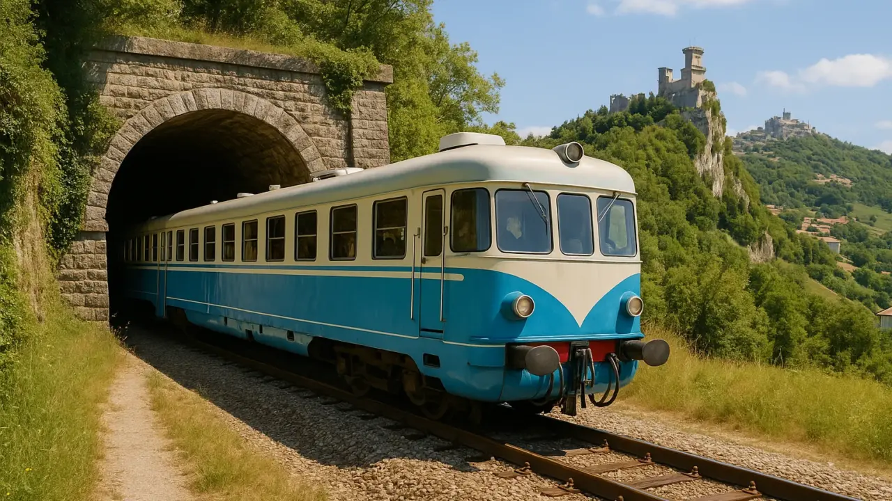 Treno Bianco Azzurro Rimini-San Marino: il ritorno storico dopo 82 anni con viaggi gratuiti estate 2026