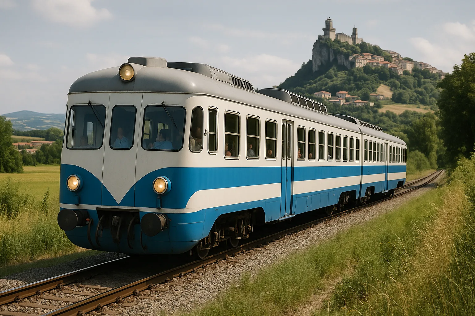 Treno Bianco Azzurro Rimini-San Marino: il ritorno storico dopo 82 anni con viaggi gratuiti estate 2026 (2)
