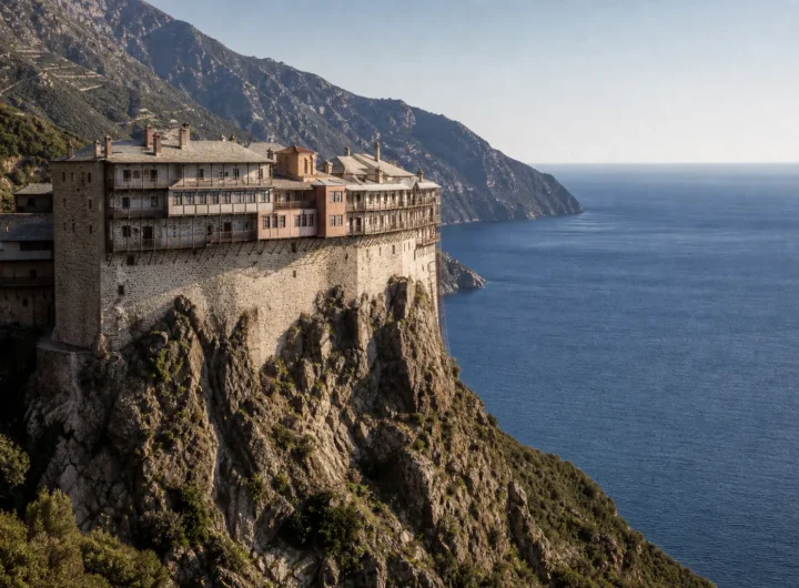 Il Monastero di Dionysiou: il luogo sacro sulle scogliere dell'Egeo accessibile solo agli uomini
