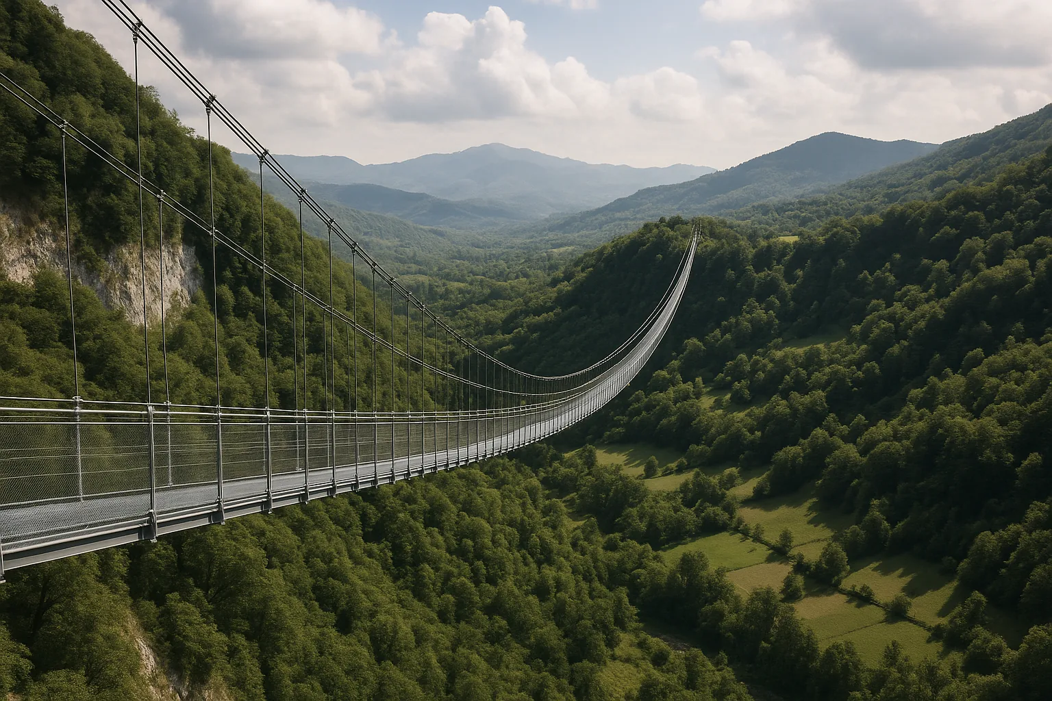Il Ponte tra i due Parchi: il ponte tibetano più lungo del mondo è in Italia, 586 metri sospesi nel vuoto (2)