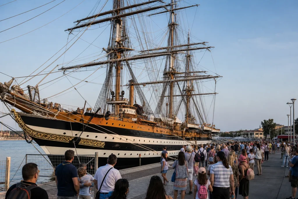 L'Amerigo Vespucci a Ravenna dal 14 al 18 ottobre: come visitare gratis la nave scuola