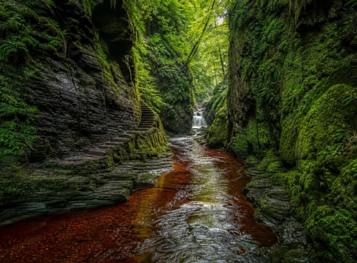 Finnich Glen: la gola rossa della Scozia dove il mito incontra la geologia